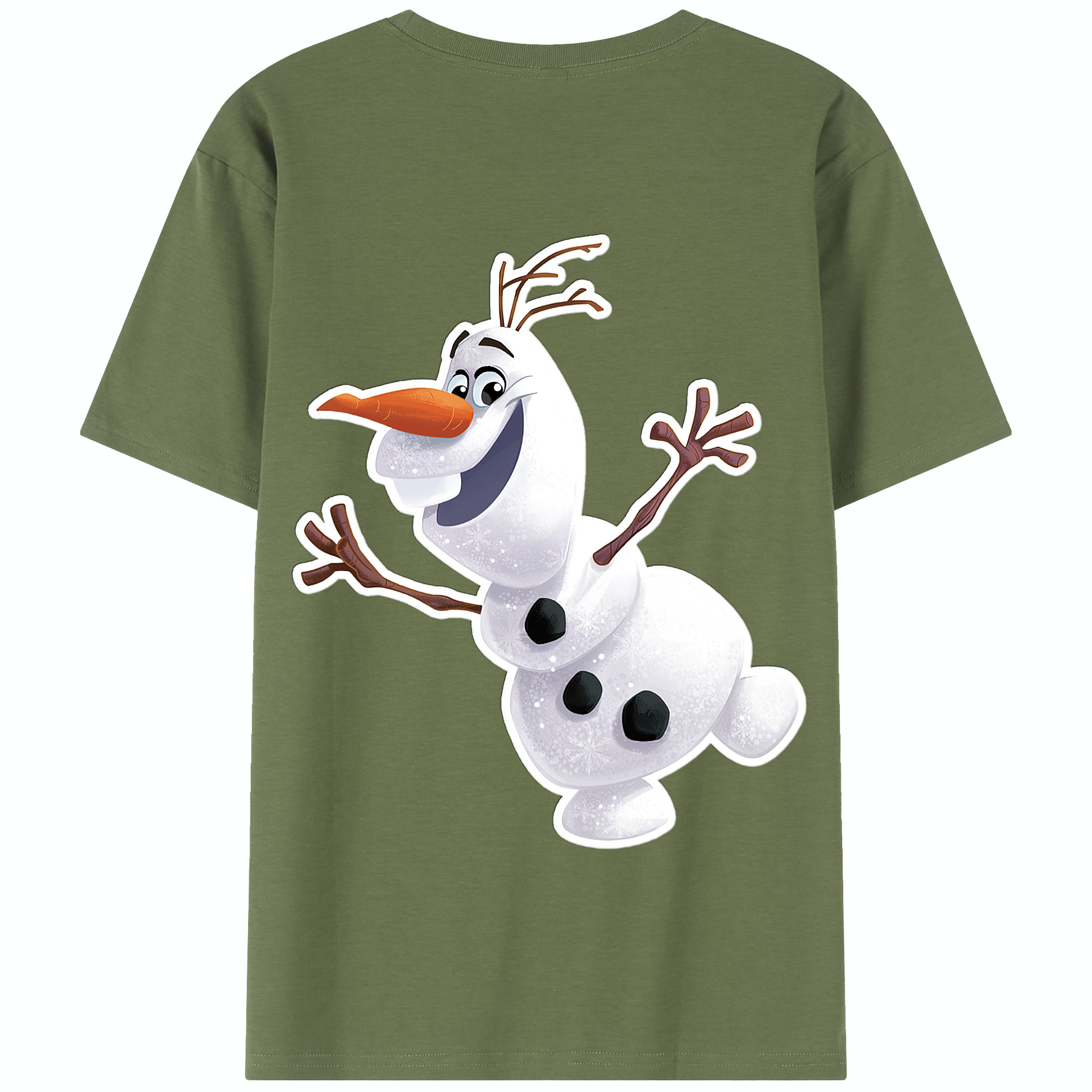 （画像用） アナと雪の女王 アンナ エルサ Frozen Anna Elsa 綿100％半袖Tシャツ（背面プリント）